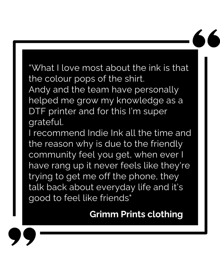 Indie Ink | UK-Made DTF, DTG & Sublimation Ink