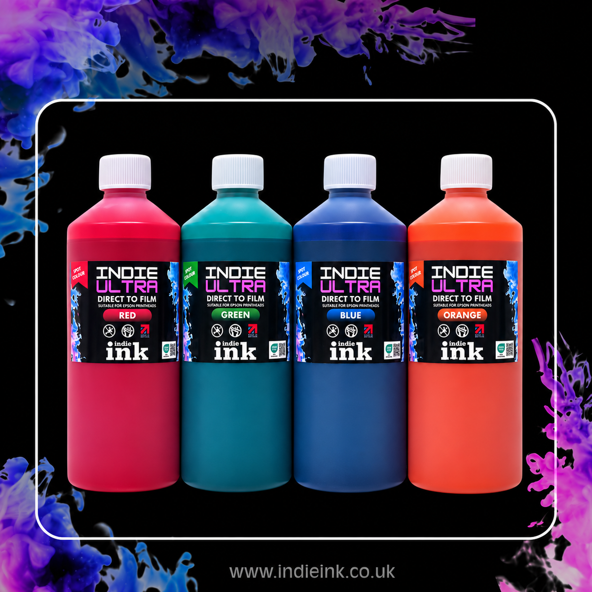 Red, Green, Blue & Orange DTF Spot Colour Ink – Indie Ultra